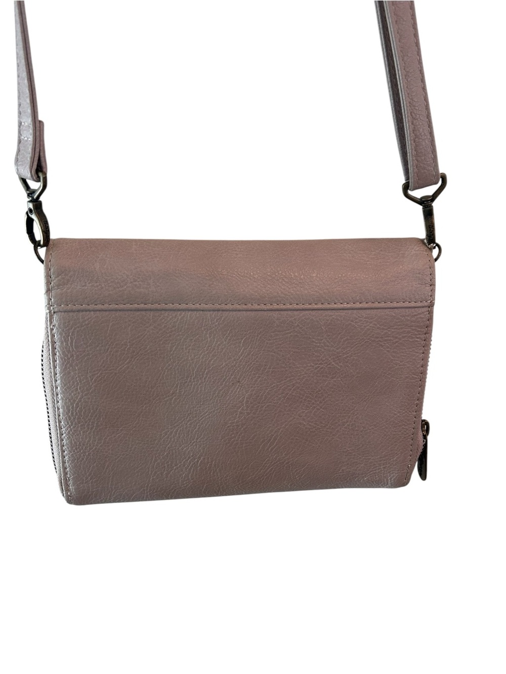 Thirty One Crossbody Flap Bag in light beige tan color - Picture 3 of 12